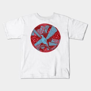 Pastel Tones Circle of The Northern Cardinal Kids T-Shirt